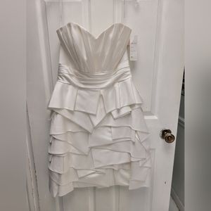 NWT Andrew Adela Size 8 in Ivory Mini Dress